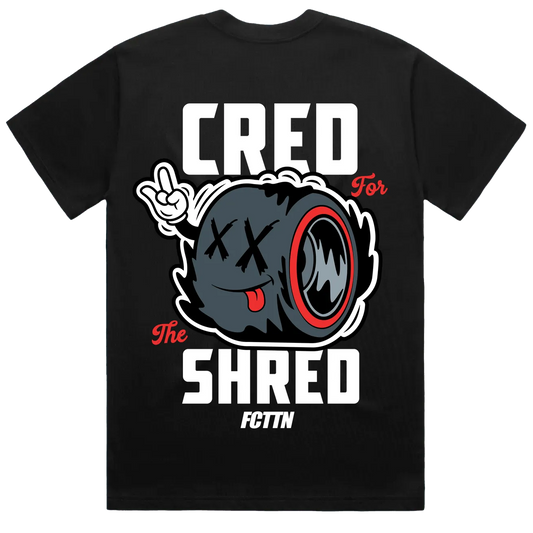 Men's Heavy Tee - Cred For The Shred on Black