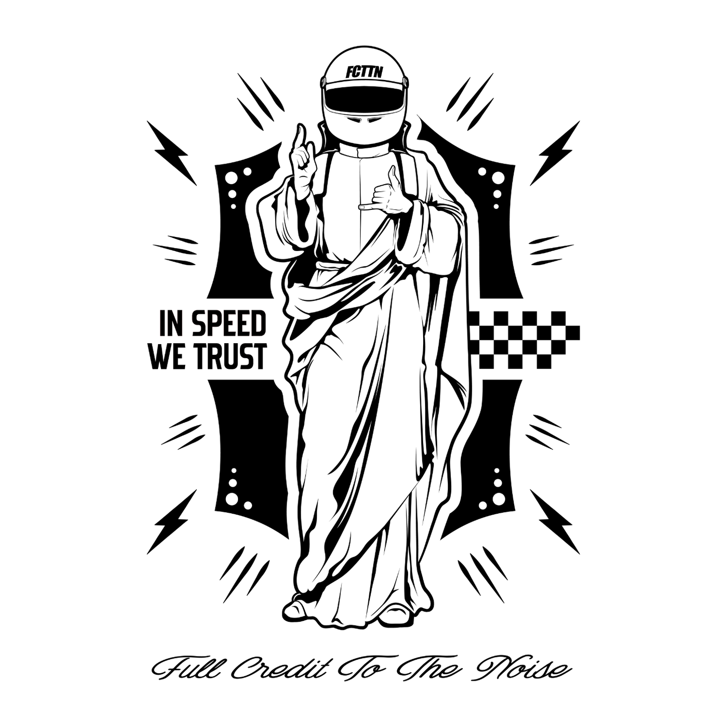 Men’s Heavy Tee - In Speed We Trust on White