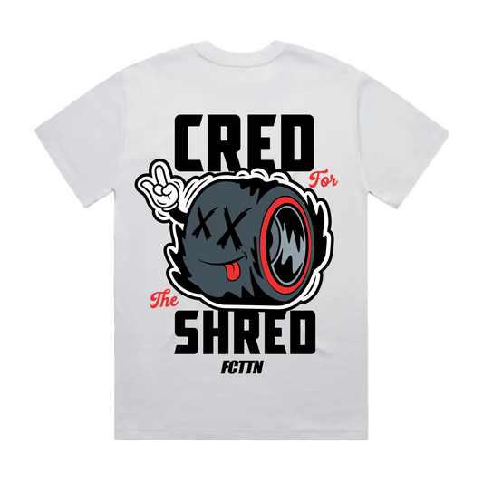 Men's Heavy Tee - Cred For The Shred on White