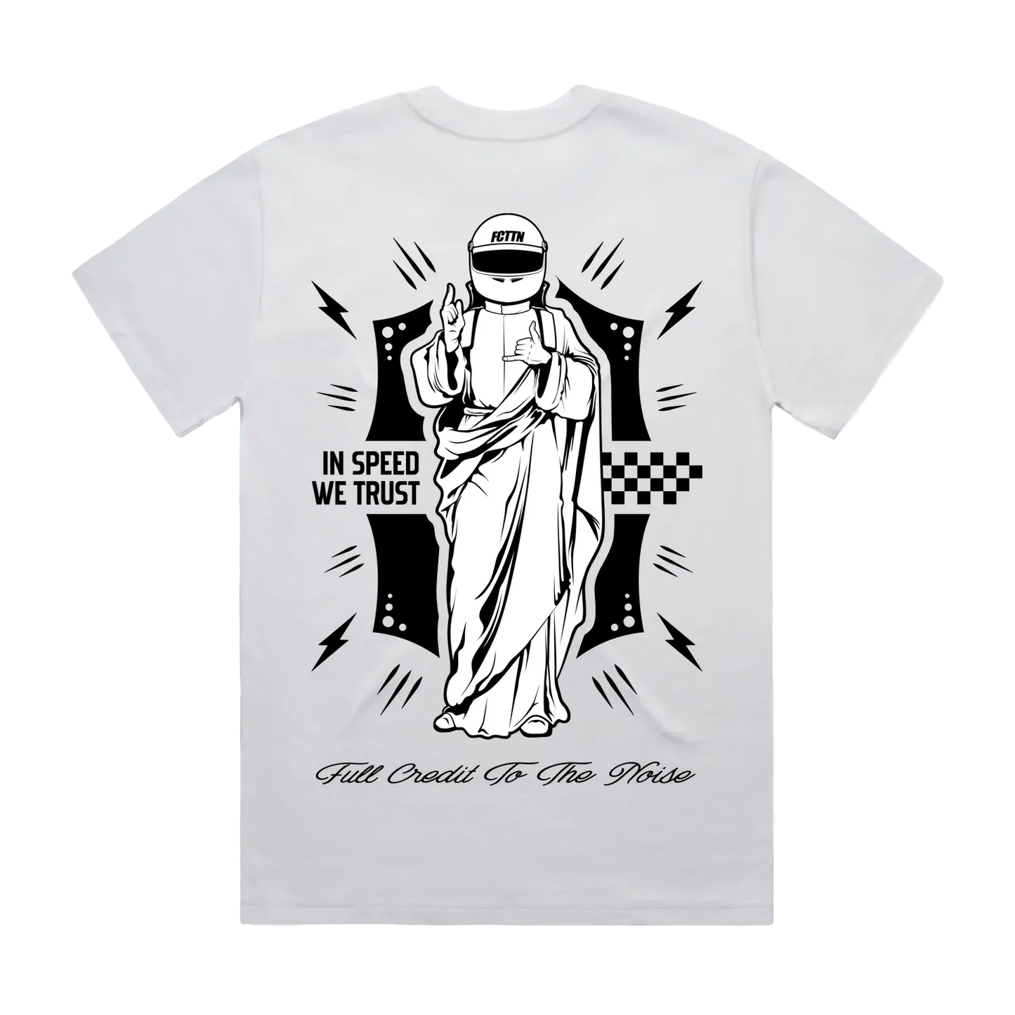 Men’s Heavy Tee - In Speed We Trust on White